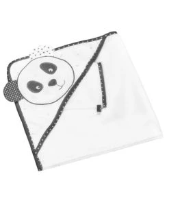 Sauthon Cape De Bain 75x75cm Et Gant En Coton Blanc