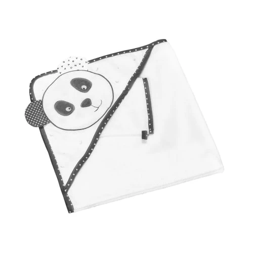 Sauthon Cape De Bain 75x75cm Et Gant En Coton Blanc 1 Sauthon Cape De Bain 75x75cm Et Gant En Coton Blanc