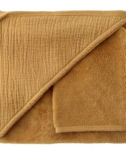 BB&CO Cape De Bain Avec Gant Bambou Noisette (70 X 70 Cm)