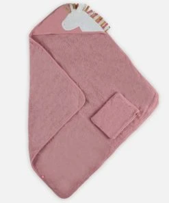 Noukie's Cape De Bain Avec Gant Licorne Rose (75 X 75 Cm) -Bloom-boutique cape de bain avec gant licorne rose 75 x 75 cm 2