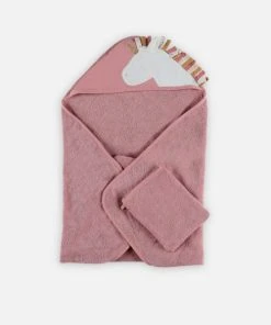 Noukie's Cape De Bain Avec Gant Licorne Rose (75 X 75 Cm) -Bloom-boutique cape de bain avec gant licorne rose 75 x 75 cm 3