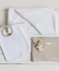 Cocoeko Cape De Bain Bébé Blanc -Bloom-boutique cape de bain bebe blanc 3