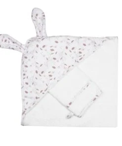 KINOUSSES Cape De Bain Bébé Blanc Coton Bio