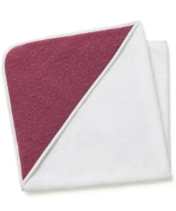 Cocoeko Cape De Bain Bébé Brodée Framboise