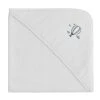 Sensei Maison Cape De Bain Bébé En Coton Peigné Blanc 75x75 Cm