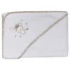 Sensei Maison Cape De Bain Bébé En Coton Peigné Blanc 75x75 Cm