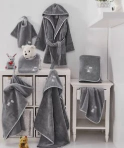 Sensei Maison Cape De Bain Bébé En Coton Peigné Galet 75x75 Cm -Bloom-boutique cape de bain bebe en coton peigne galet 75x75 cm 2