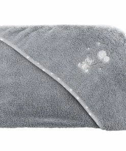 Sensei Maison Cape De Bain Bébé En Coton Peigné Blanc 75x75 Cm -Bloom-boutique cape de bain bebe en coton peigne galet 75x75 cm baby soft ours 1