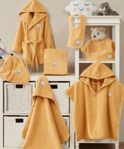 Sensei Maison Cape De Bain Bébé En Coton Peigné Miel 75x75 Cm -Bloom-boutique cape de bain bebe en coton peigne miel 75x75 cm 2