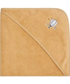 Sensei Maison Cape De Bain Bébé En Coton Peigné Miel 75x75 Cm