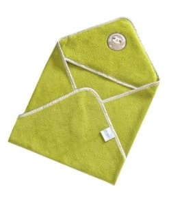 Becquet Cape De Bain Bébé Vert 70x70 En Coton