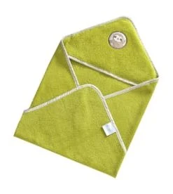Becquet Cape De Bain Bébé Bleu 70x70 En Coton -Bloom-boutique cape de bain bebe vert 70x70 en coton petites betes 1