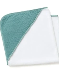 Cocoeko Cape De Bain Bébé Menthe Claire -Bloom-boutique cape de bain bebe vert eucalyptus 10