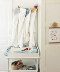 Cocoeko Cape De Bain Bébé Vichy Bleu Paon -Bloom-boutique cape de bain bebe vichy bleu paon 3