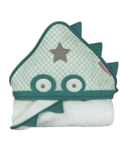 Little Crevette Cape De Bain Blanche Coton Bio 75x75 Cm