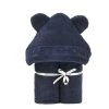Little Crevette Cape De Bain Bleu Marine Coton Bio 60x120 Cm