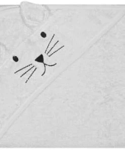 Kindsgut Cape De Bain Chat En Coton Gris