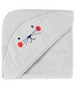 Carré Blanc Cape De Bain Coton Beige 80 X 80 Cm