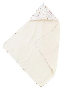 Little Crevette Cape De Bain Coton Bio 75x75 Cm