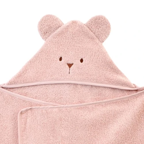 Little Crevette Cape De Bain Coton Bio Pétale De Rose 70x140 Cm 2 Little Crevette Cape De Bain Coton Bio Pétale De Rose 70x140 Cm – Image 2