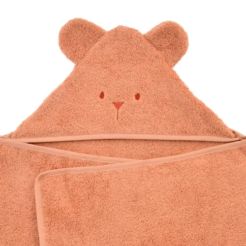 Little Crevette Cape De Bain Coton Bio Terracotta 70x140 Cm 2 Little Crevette Cape De Bain Coton Bio Terracotta 70x140 Cm – Image 2