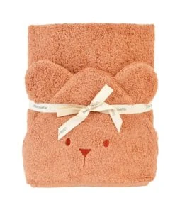 Little Crevette Cape De Bain Coton Bio Terracotta 70x140 Cm 5 Little Crevette Cape De Bain Coton Bio Terracotta 70x140 Cm -Bloom-boutique cape de bain coton bio terracotta 70x140 cm 2