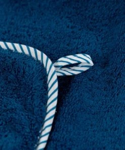 Carré Blanc Cape De Bain Coton Biologique Bleu 80 X 80 Cm -Bloom-boutique cape de bain coton biologique bleu 80 x 80 cm 4