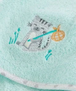 Carré Blanc Cape De Bain Coton Biologique Céladon 80 X 80 Cm -Bloom-boutique cape de bain coton biologique celadon 80 x 80 cm 2