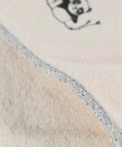 Carré Blanc Cape De Bain Coton Biologique Crème 80 X 80 Cm -Bloom-boutique cape de bain coton biologique creme 80 x 80 cm 4