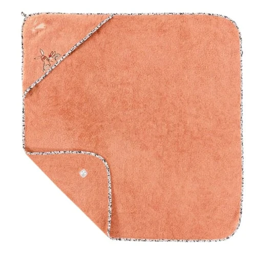 Carré Blanc Cape De Bain Coton Biologique Orange 80 X 80 Cm 2 Carré Blanc Cape De Bain Coton Biologique Orange 80 X 80 Cm – Image 2