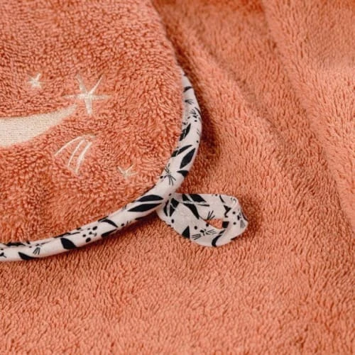 Carré Blanc Cape De Bain Coton Biologique Orange 80 X 80 Cm 4 Carré Blanc Cape De Bain Coton Biologique Orange 80 X 80 Cm – Image 4