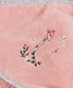 Carré Blanc Cape De Bain Coton Biologique Rose 80 X 80 Cm -Bloom-boutique cape de bain coton biologique rose 80 x 80 cm 2