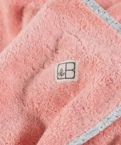 Carré Blanc Cape De Bain Coton Biologique Rose 80 X 80 Cm -Bloom-boutique cape de bain coton biologique rose 80 x 80 cm 3