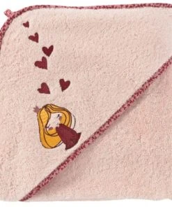 Carré Blanc Cape De Bain Coton Biologique Rose 80 X 80 Cm