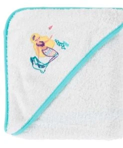 Carré Blanc Cape De Bain Coton Blanc 80 X 80 Cm