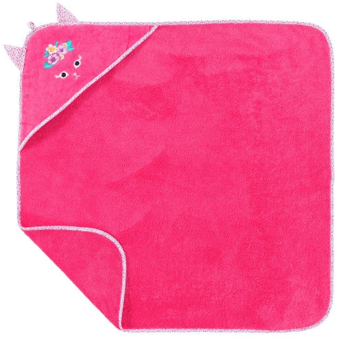 Carré Blanc Cape De Bain Coton Fuchsia 80 X 80 Cm 2 Carré Blanc Cape De Bain Coton Fuchsia 80 X 80 Cm – Image 2