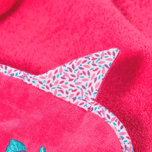 Carré Blanc Cape De Bain Coton Fuchsia 80 X 80 Cm 4 Carré Blanc Cape De Bain Coton Fuchsia 80 X 80 Cm – Image 4