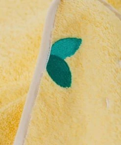 Carré Blanc Cape De Bain Coton Jaune 80 X 80 Cm -Bloom-boutique cape de bain coton jaune 80 x 80 cm 3