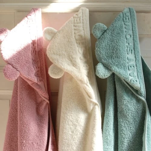 Little Crevette Cape De Bain écrue Coton Bio 60x120 Cm 4 Little Crevette Cape De Bain écrue Coton Bio 60x120 Cm – Image 4