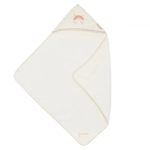 Little Crevette Cape De Bain écrue Coton Bio 75x75 Cm 2 Little Crevette Cape De Bain écrue Coton Bio 75x75 Cm – Image 2