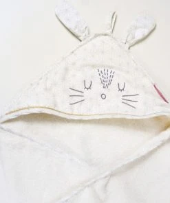 Little Crevette Cape De Bain écrue Coton Bio 75x75 Cm -Bloom-boutique cape de bain ecrue coton bio 75x75 cm 6