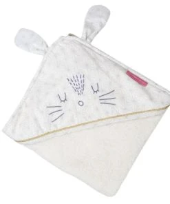 Little Crevette Cape De Bain écrue Coton Bio 75x75 Cm -Bloom-boutique cape de bain ecrue coton bio 75x75 cm 8