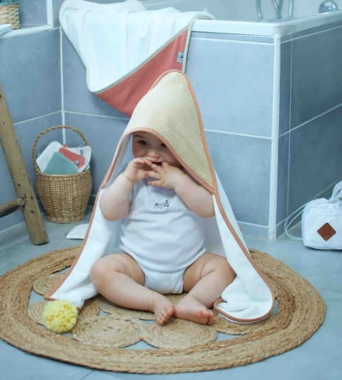 SEVIRA KIDS Cape De Bain En Gaze De Coton Taille Unique 2 SEVIRA KIDS Cape De Bain En Gaze De Coton Taille Unique – Image 2
