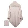 Eveil Et Nature Cape De Bain Et Gant 75x75 Cm Coton Bio Beige