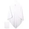 Eveil Et Nature Cape De Bain Et Gant 75x75 Cm Coton Bio Blanc