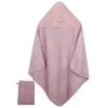 Eveil Et Nature Cape De Bain Et Gant 75x75 Cm Coton Bio Bois De Rose