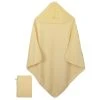 Eveil Et Nature Cape De Bain Et Gant 75x75 Cm Coton Bio Jaune