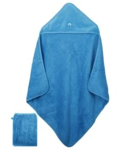 Eveil Et Nature Cape De Bain Et Gant 75x75 Cm Coton Bio Jaune -Bloom-boutique cape de bain et gant 75x75 cm coton bio lagon gamme bio unis 5