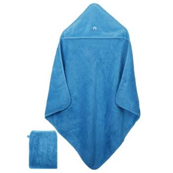 Eveil Et Nature Cape De Bain Et Gant 75x75 Cm Coton Bio Lagon 4 Eveil Et Nature Cape De Bain Et Gant 75x75 Cm Coton Bio Lagon – Image 4