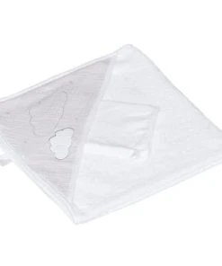 Sauthon Cape De Bain Et Gant 75x75cm En Coton Blanc